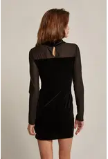 MOCK NECK VELVET MIXED MINI