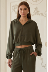 BRUSHED MODAL HOODED JACKET