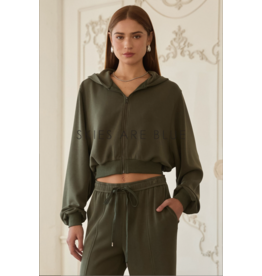 BRUSHED MODAL HOODED JACKET