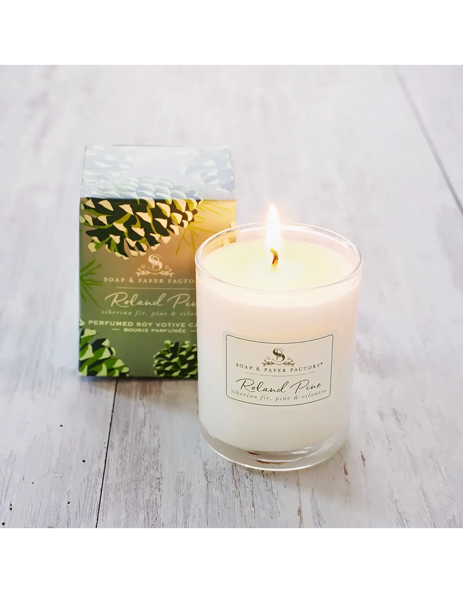 SOAP & PAPER FACTORY ROLAND PINE VOITIVE SOY CANDLE