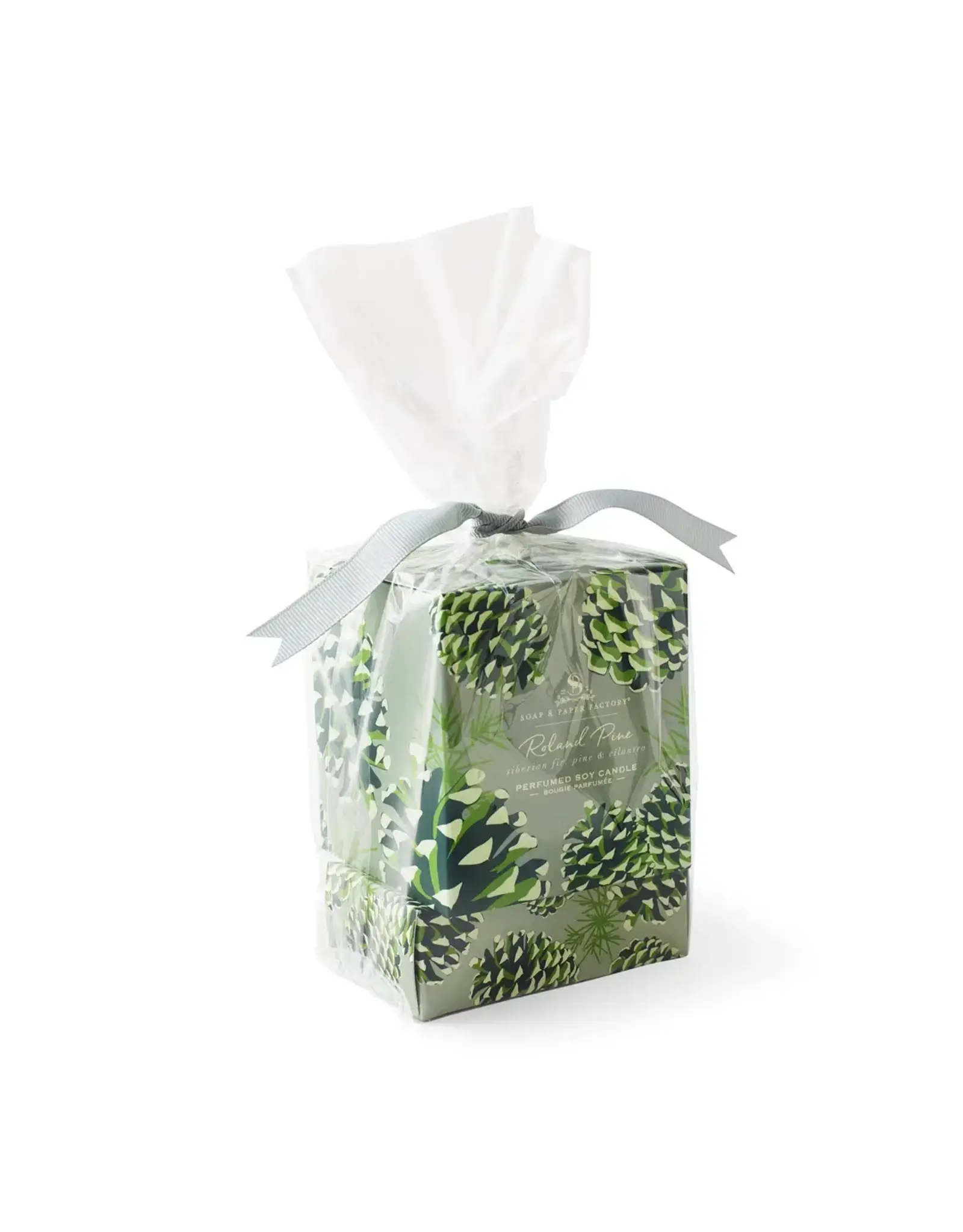 SOAP & PAPER FACTORY ROLAND PINE CANDLE AND SOAP SET