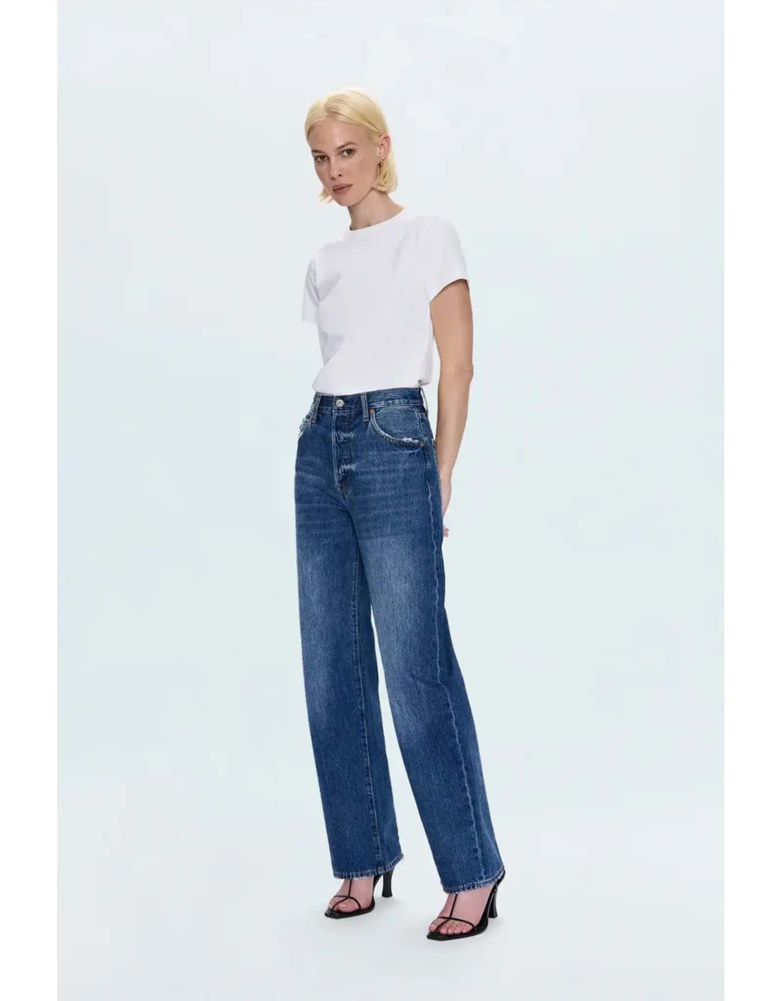 Tate High Rise Bowed Wide Leg