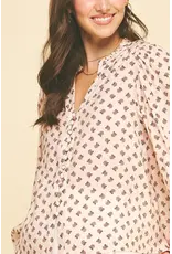 FLORAL BUTTON DOWN BLOUSE