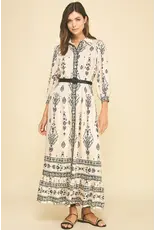 PAISLEY PRINT MAXI DRESS