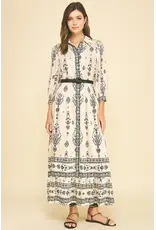 PAISLEY PRINT MAXI DRESS