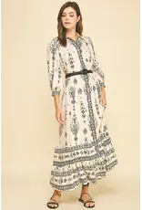 PAISLEY PRINT MAXI DRESS