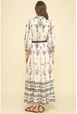 PAISLEY PRINT MAXI DRESS