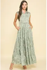 PRINT TIERED MAXI DRESS