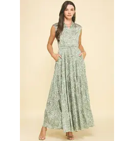 PRINT TIERED MAXI DRESS