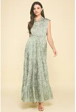 PRINT TIERED MAXI DRESS