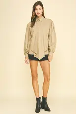 FRONT TIE DETAILED SHIRT