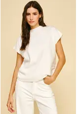 SWEATER VEST W/SHIRRING DETAIL