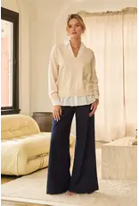 LAYERED SHIRT SWEATER