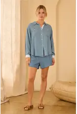 WASHED TENCEL BUTTON UP SHIRT