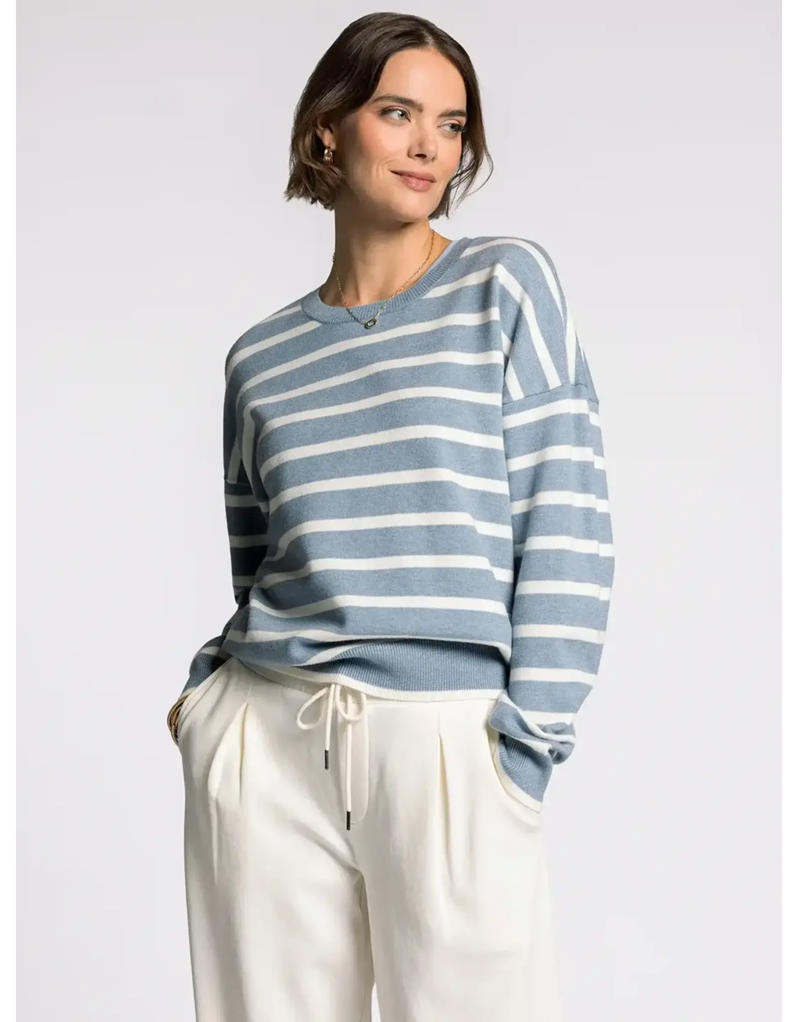 PRESTON SWEATER BLUE STRIPE