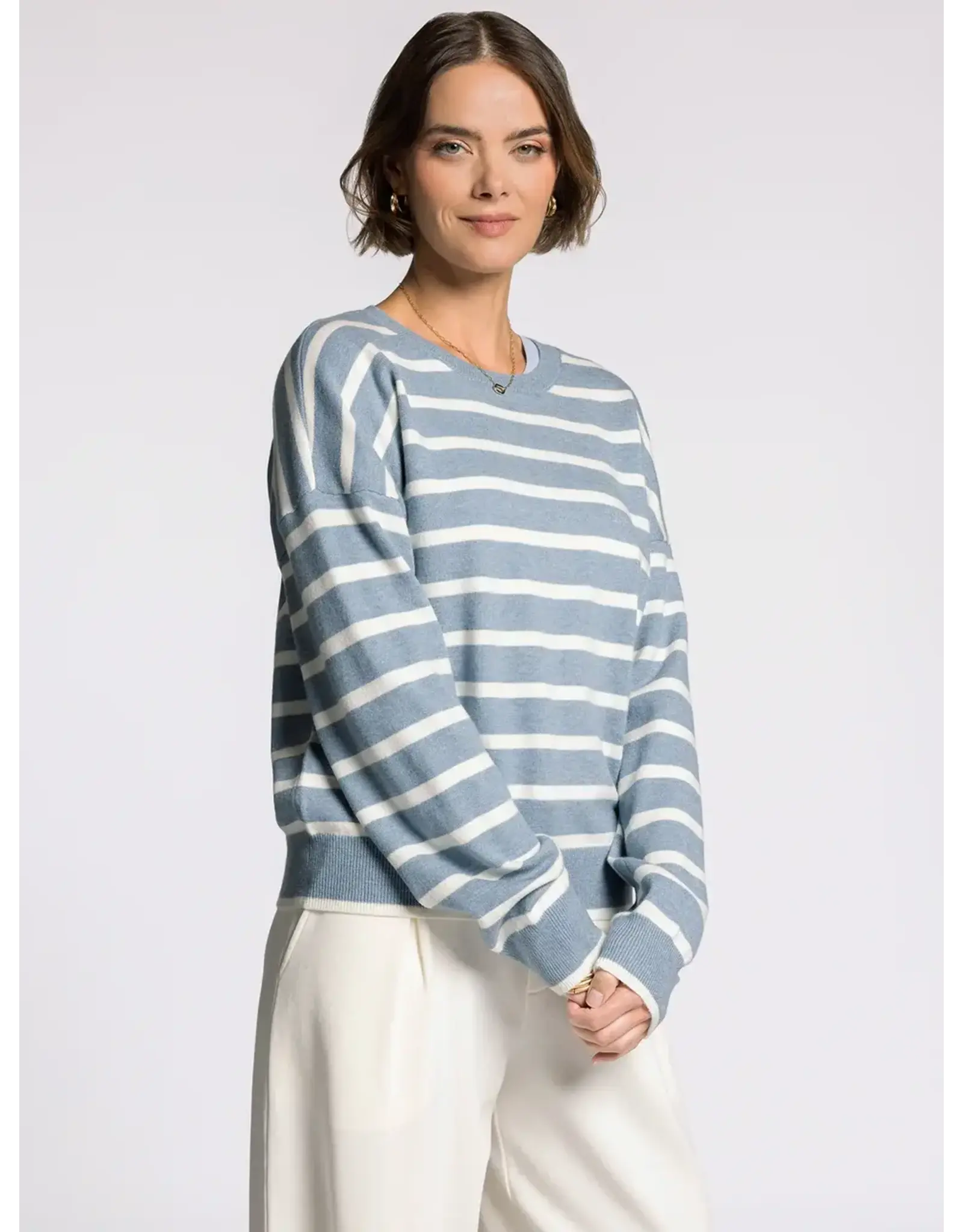 PRESTON SWEATER BLUE STRIPE