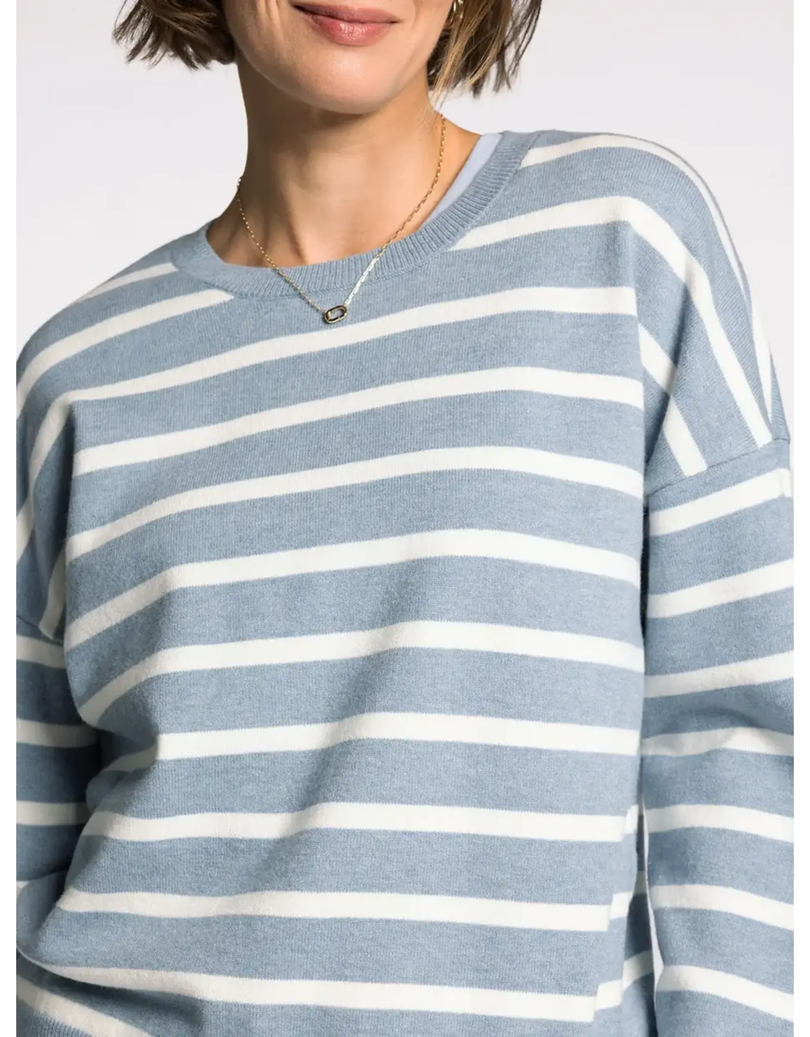 PRESTON SWEATER BLUE STRIPE