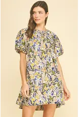 FLORAL TUNIC MINI DRESS