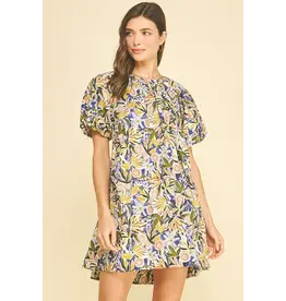 FLORAL TUNIC MINI DRESS