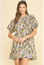 FLORAL TUNIC MINI DRESS