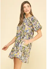 FLORAL TUNIC MINI DRESS