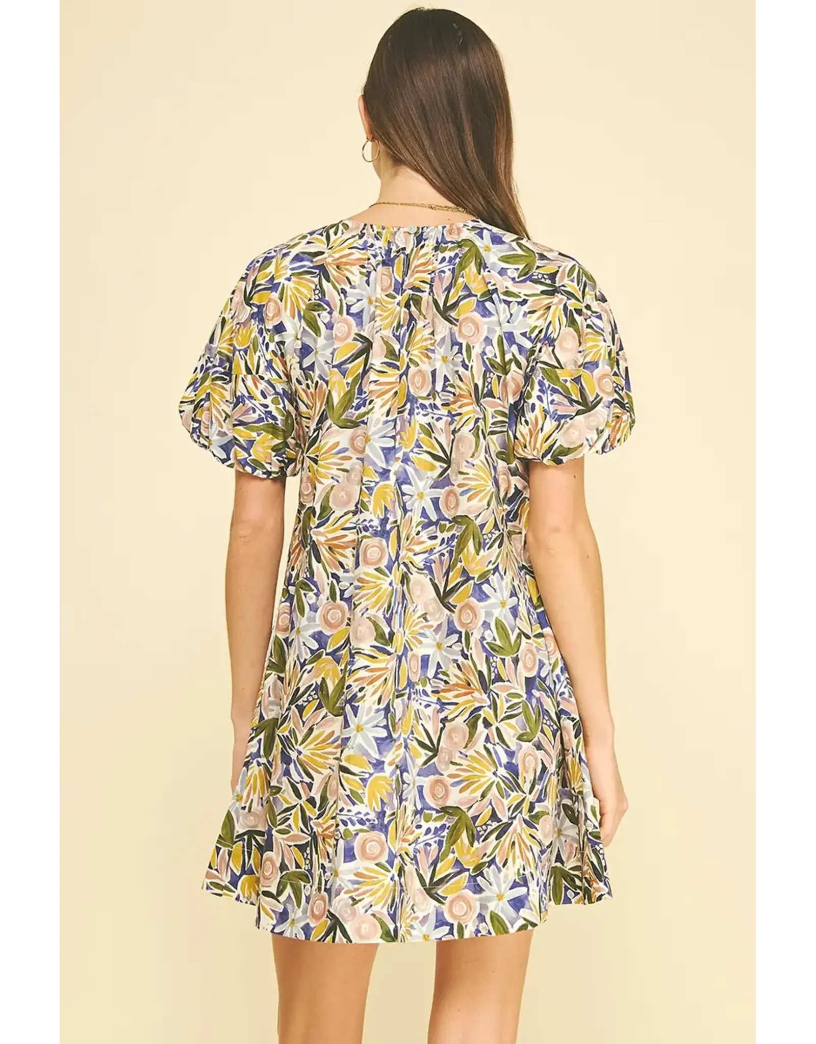 FLORAL TUNIC MINI DRESS