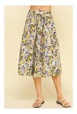 FLORAL PRINT A LINE SKIRT