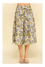 FLORAL PRINT A LINE SKIRT