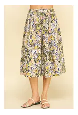 FLORAL PRINT A LINE SKIRT