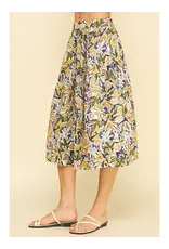 FLORAL PRINT A LINE SKIRT