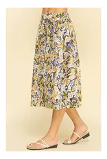 FLORAL PRINT A LINE SKIRT