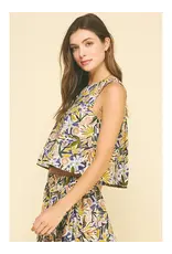 FLORAL PRINT SLEEVELESS TOP