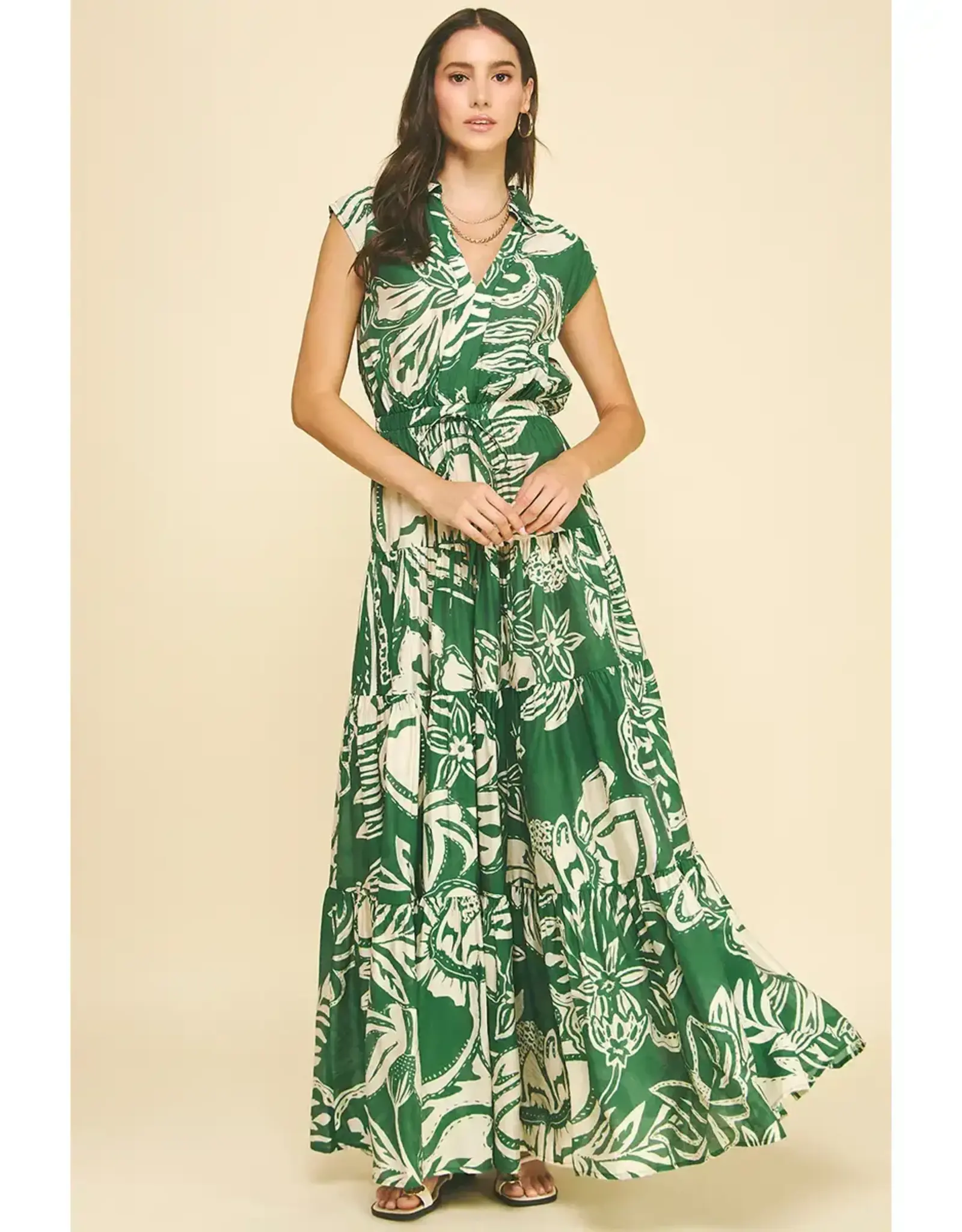 FLORAL TIERED MAXI DRESS