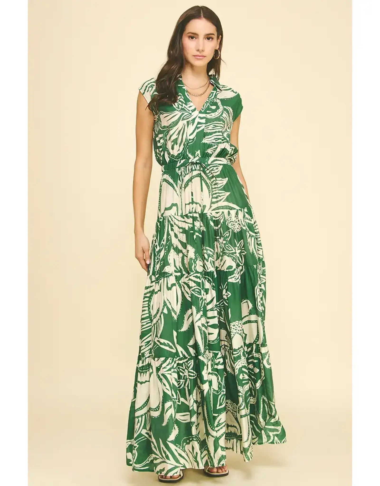 FLORAL TIERED MAXI DRESS