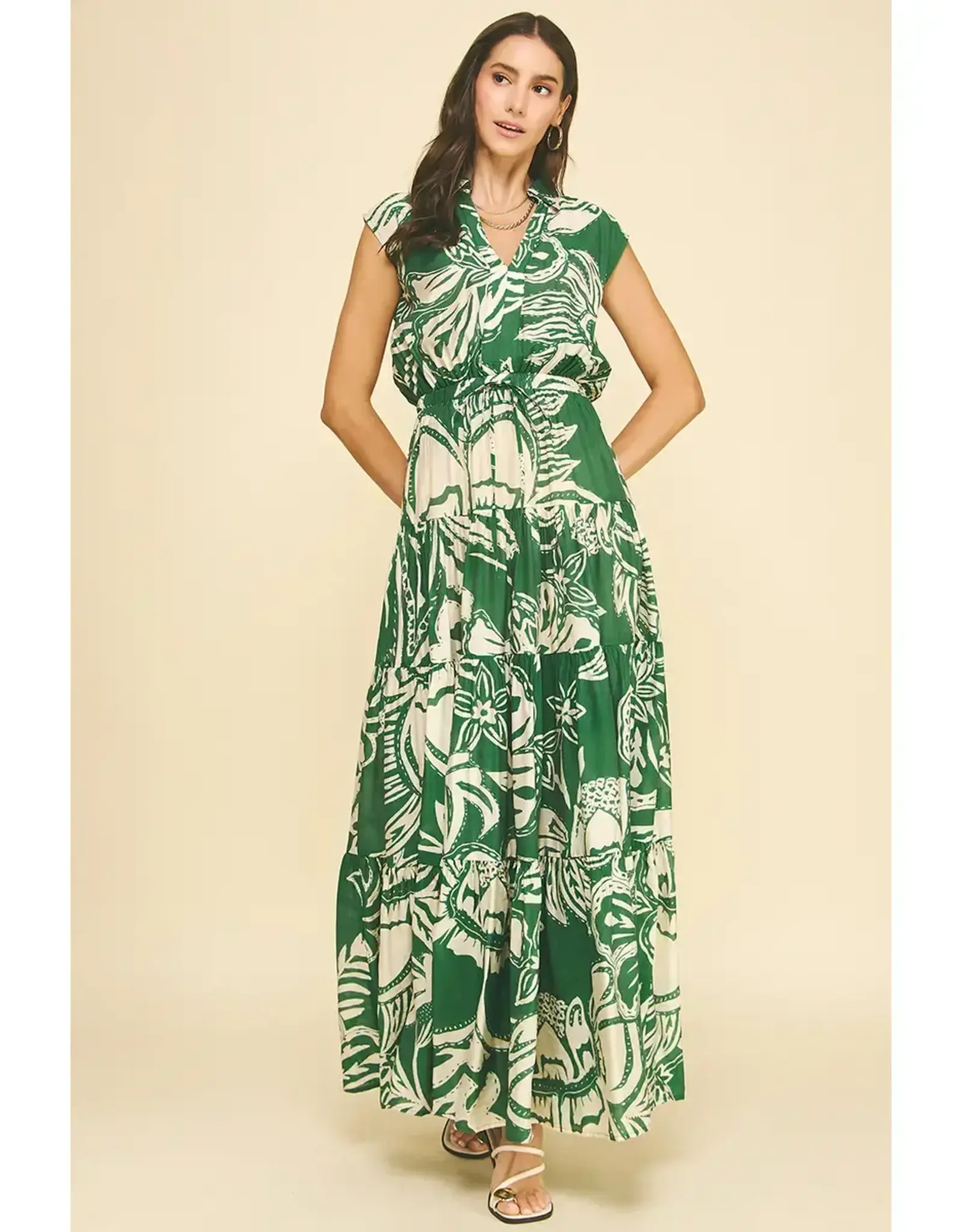 FLORAL TIERED MAXI DRESS