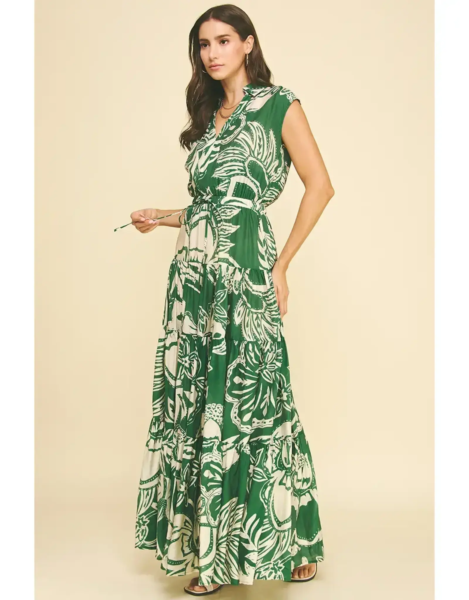 FLORAL TIERED MAXI DRESS