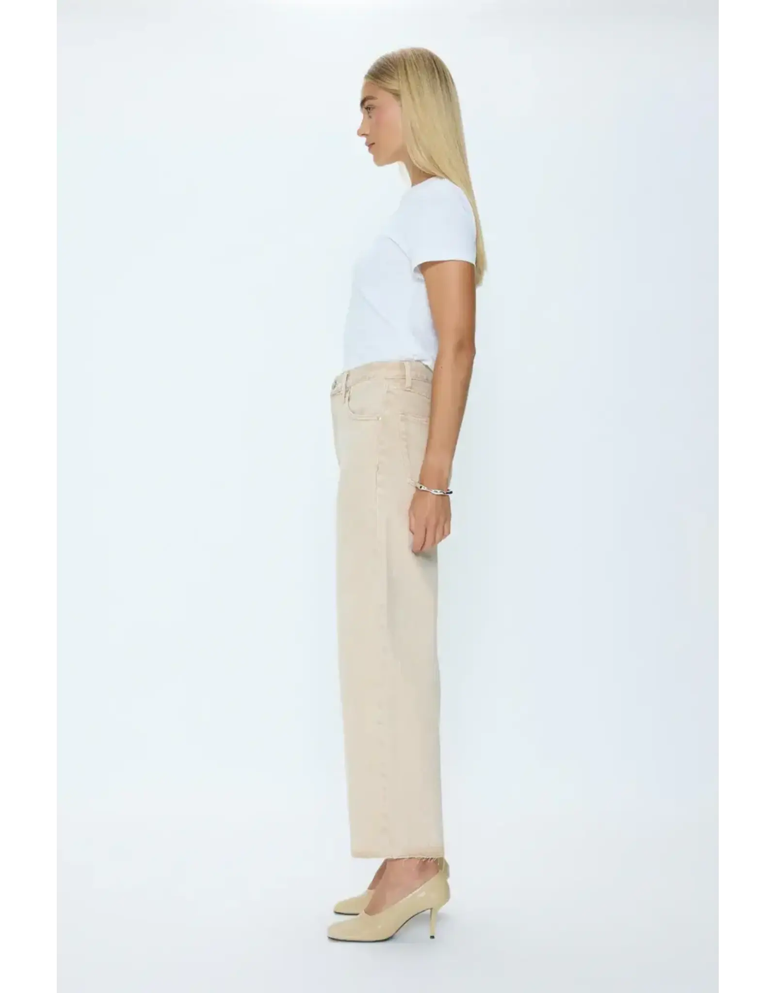 Tate High Rise Bowed Wide Leg
