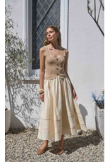 ALLIE MIXED MEDIA MIDI DRESS