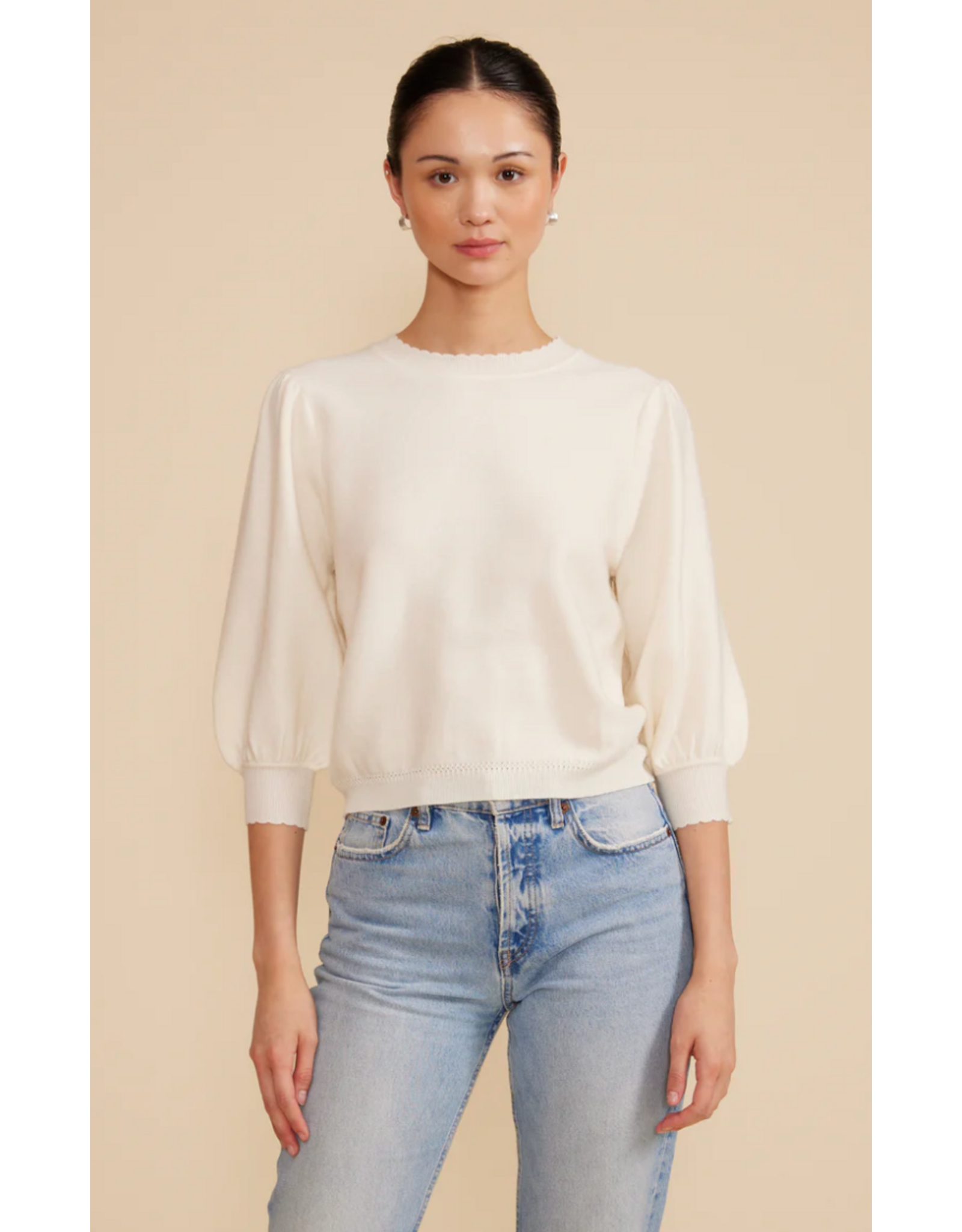 BRIE KNIT SLEEVE TOP