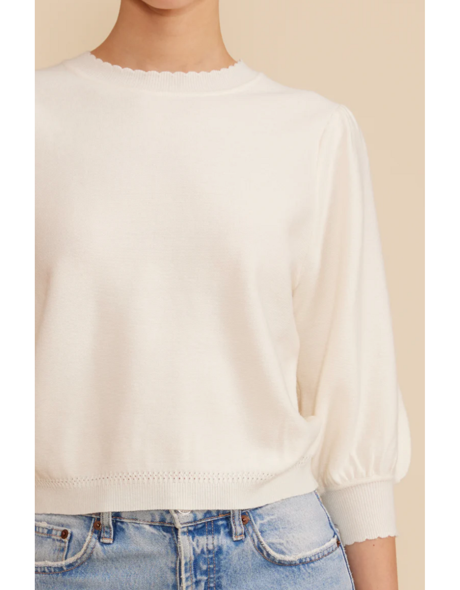 BRIE KNIT SLEEVE TOP