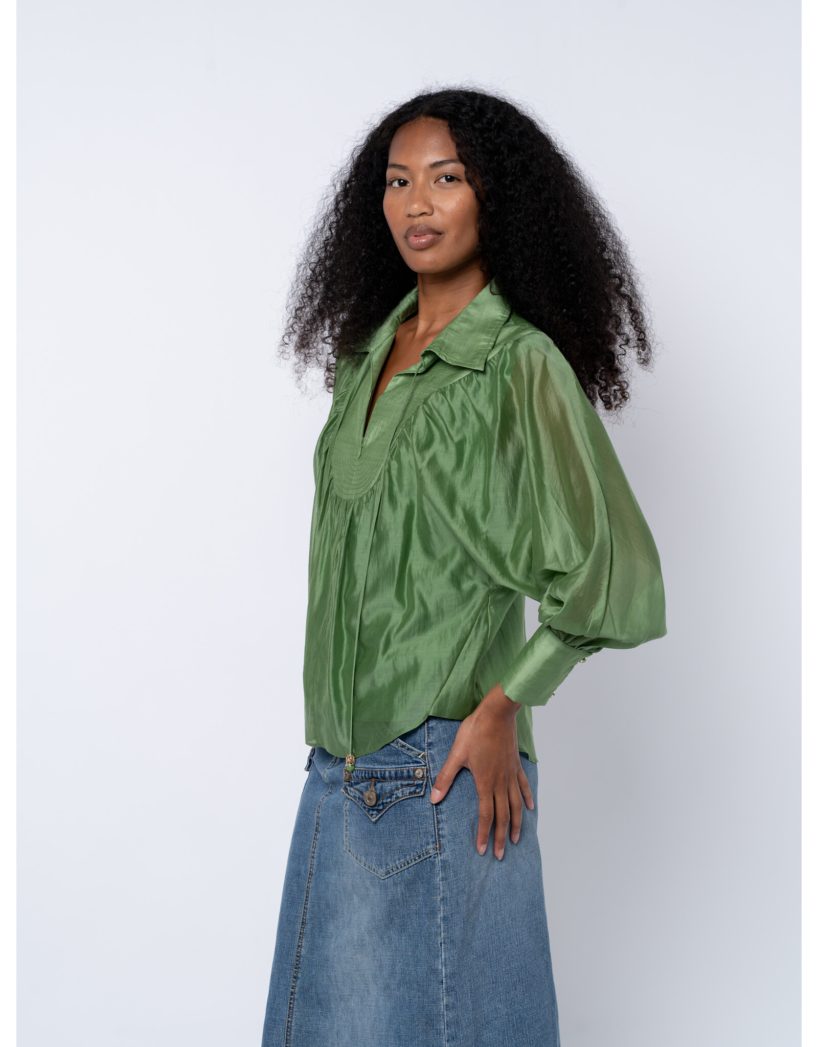 JENN SILKY STITCH BLOUSE