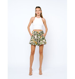 ABSTRACT LEAF PRINT SHORTS