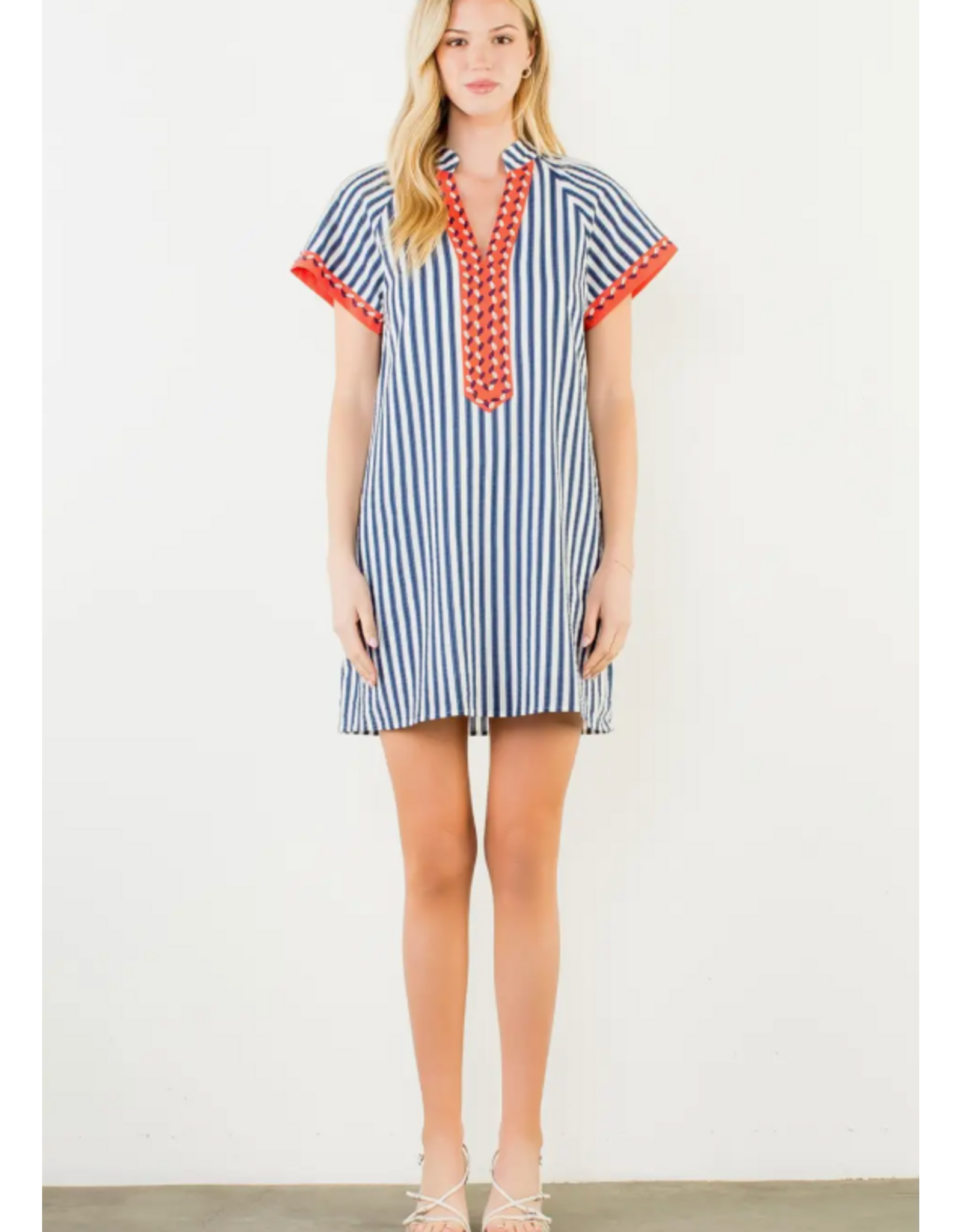 SALMA STRIPED MINI DRESS