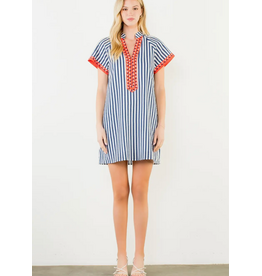 SALMA STRIPED MINI DRESS