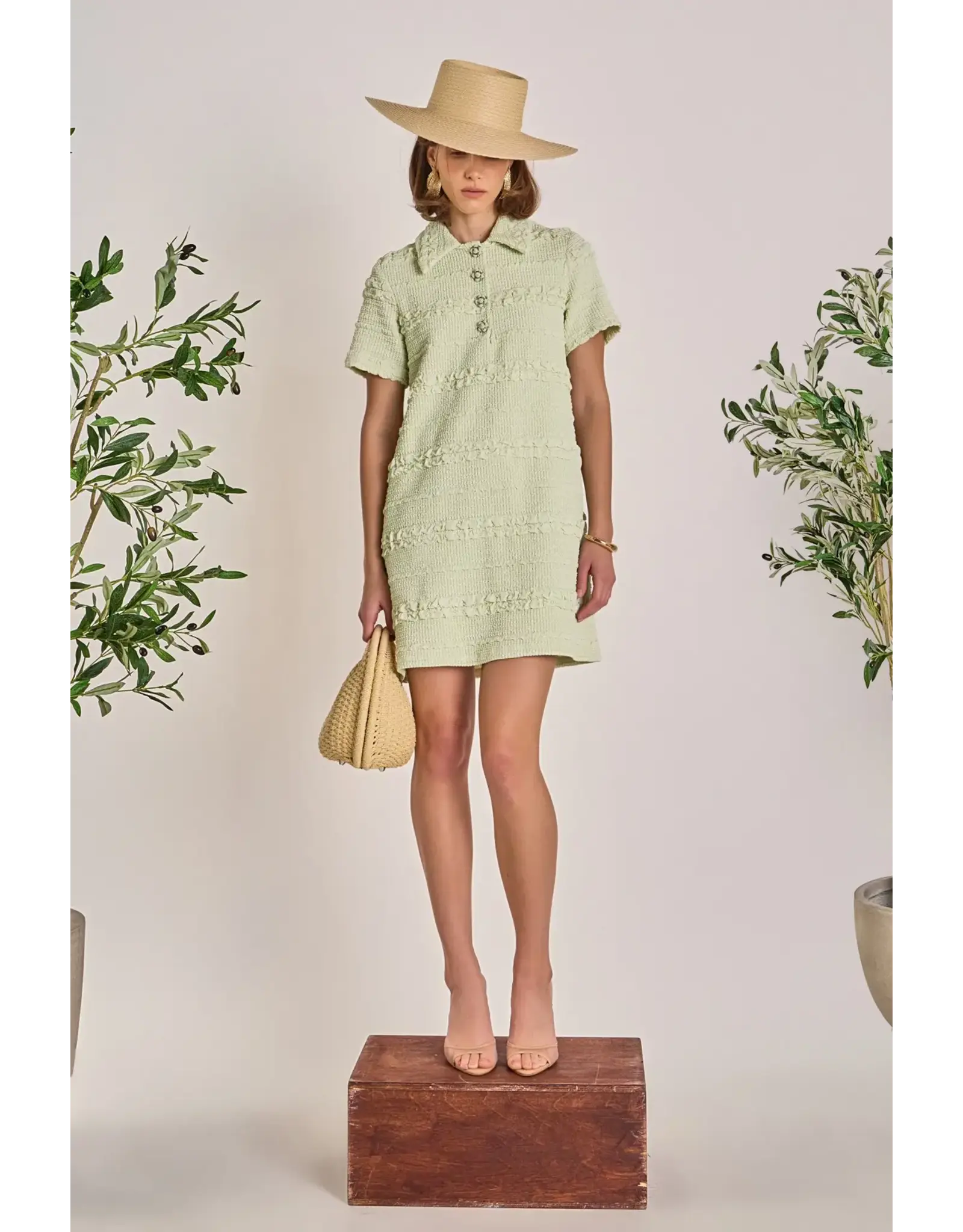 KALI TEXTURE MINI DRESS