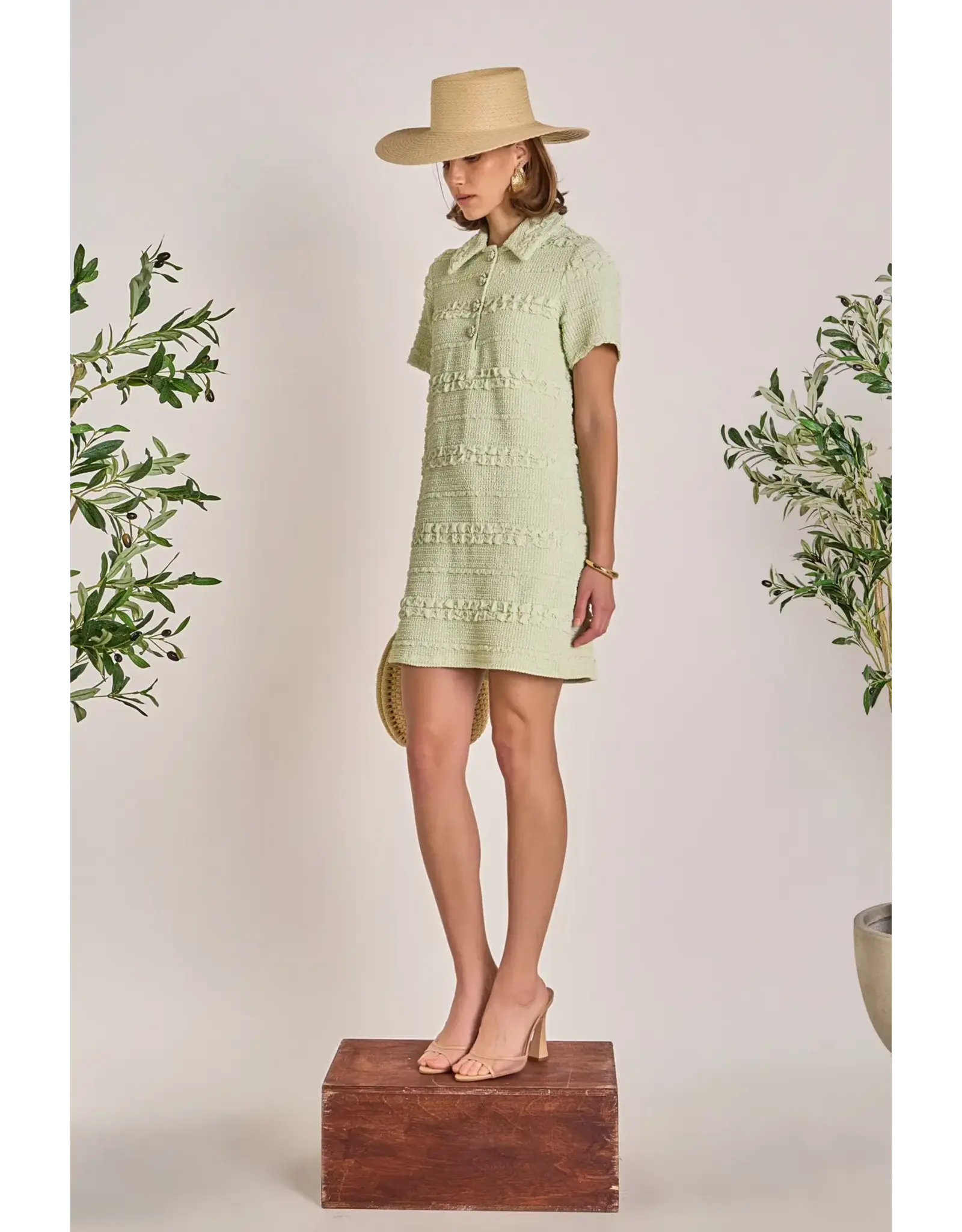 KALI TEXTURE MINI DRESS