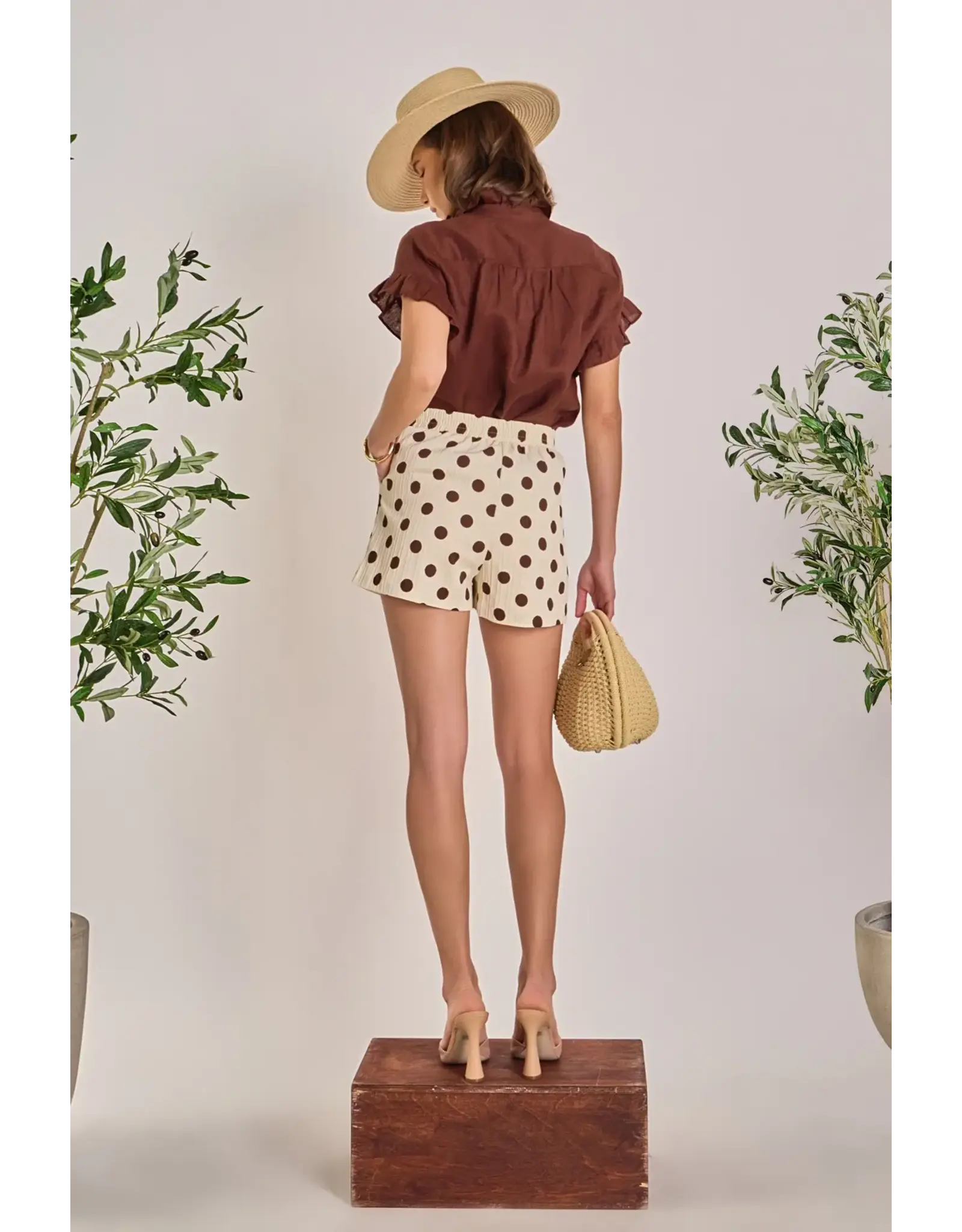 KINSLEY LINEN RUFFLE SHIRT