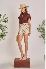 KINSLEY LINEN RUFFLE SHIRT