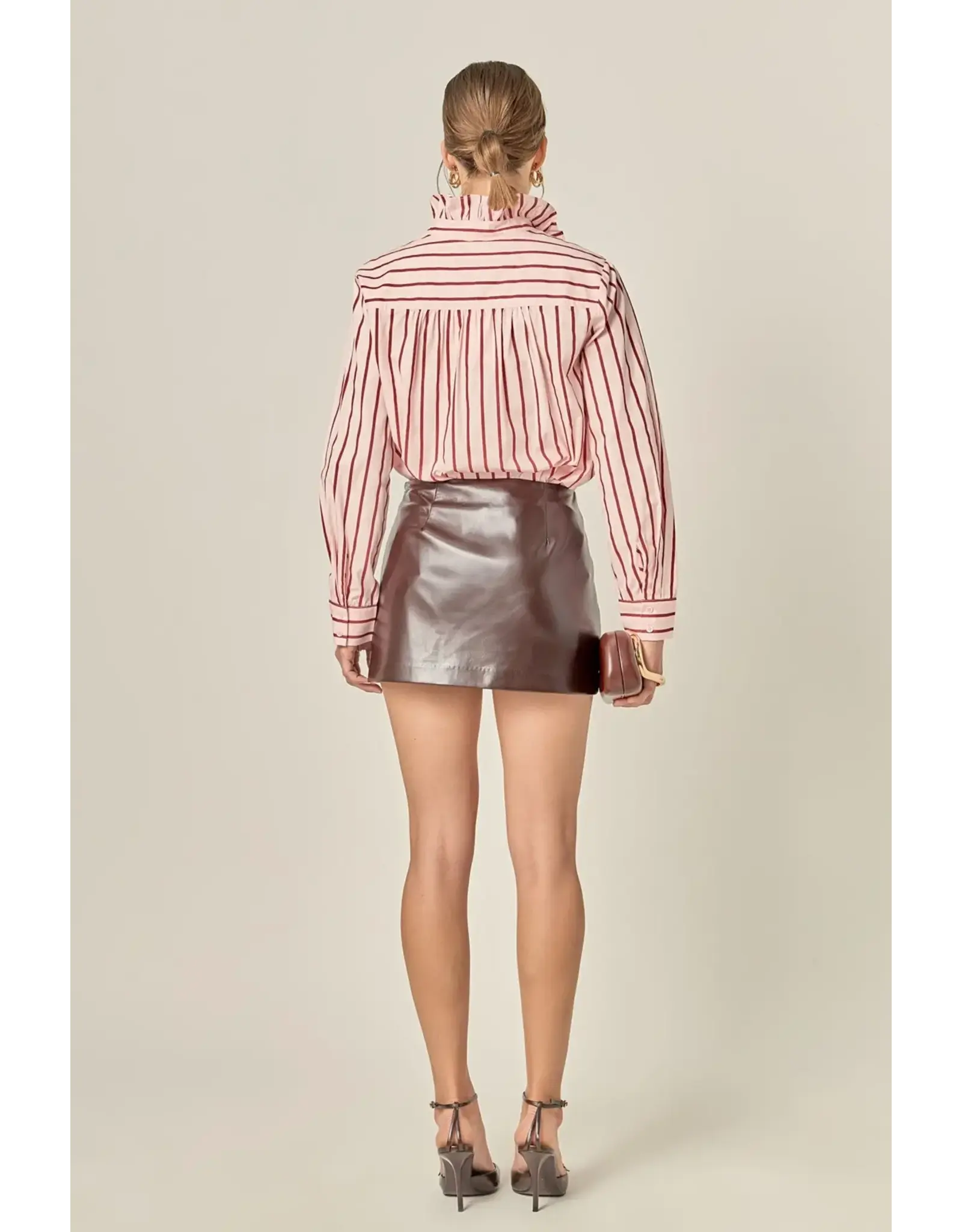 LILY STRIPE RUFFLE BLOUSE
