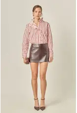 LILY STRIPE RUFFLE BLOUSE